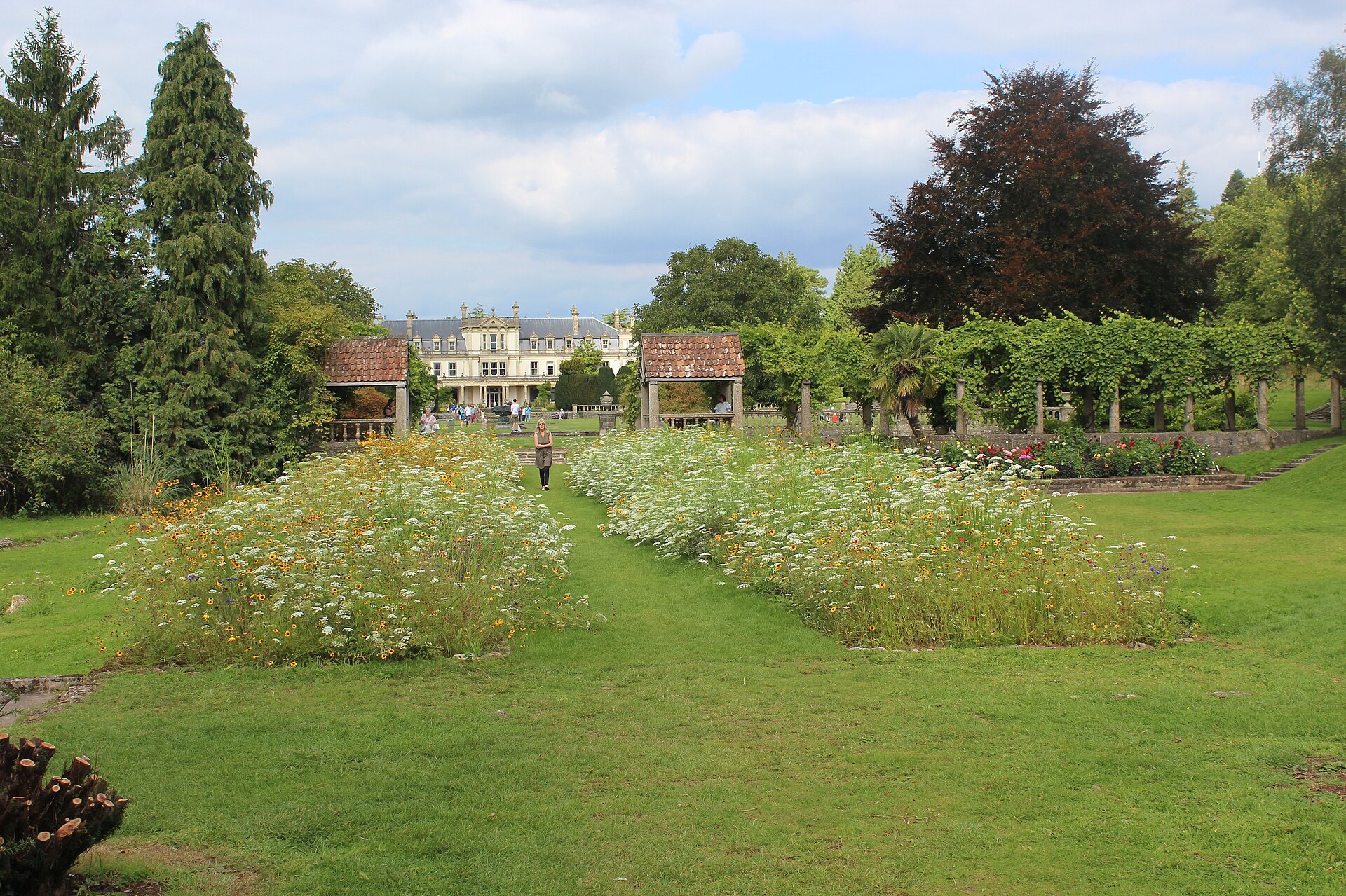 Flower beds on causeway, Dyffryn Gardens   geograph.org.uk   5531784